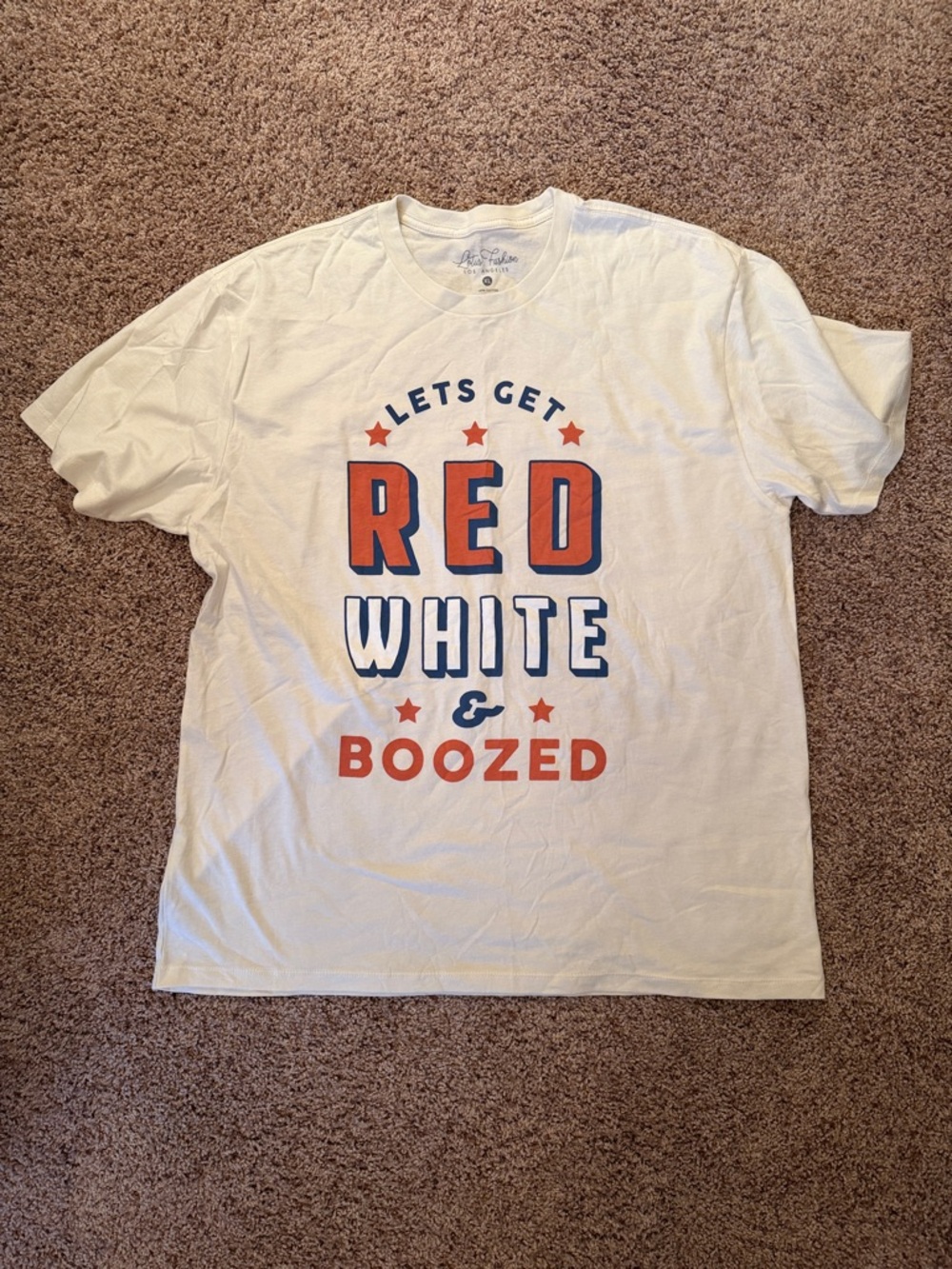 Never Worn Red White & Boozed Shirt - XL